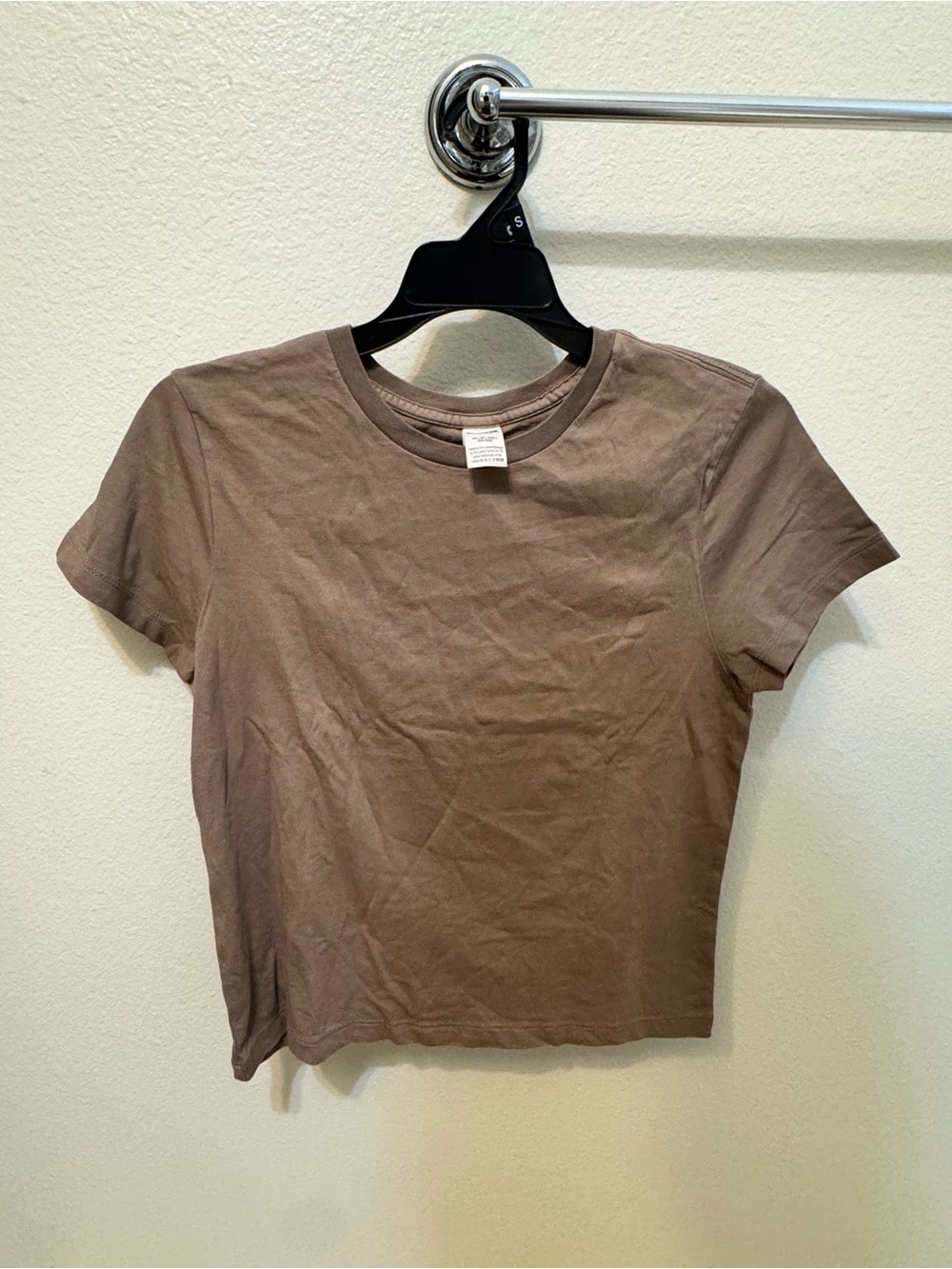 PINK Victoria's Secret Brown Short Sleeve Crew Tee